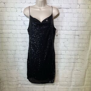 NWT Sky Plus Black Sequined Mini Dress Size 1X